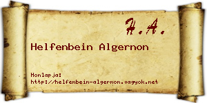 Helfenbein Algernon névjegykártya